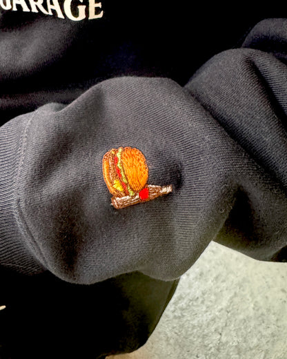 B&C FRONT LOGO HOODIE BLK