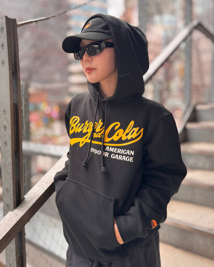 B&C FRONT LOGO HOODIE BLK
